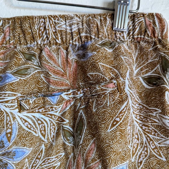 Cynthia Rowley Linen Shorts Women's US XL 💎 Beige & Iolite Blue - Picture 4 of 8